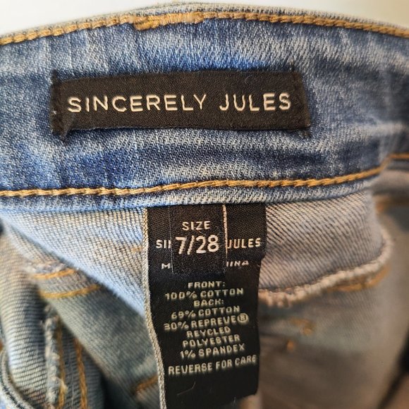 Sincerely Jules High Rise Kick Straight Jeans Womens 7  28 - Picture 5 of 7